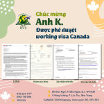RVS CHÚC MỪNG ANH K. ĐƯỢC CHẤP THUẬN WORKING VISA CANADA