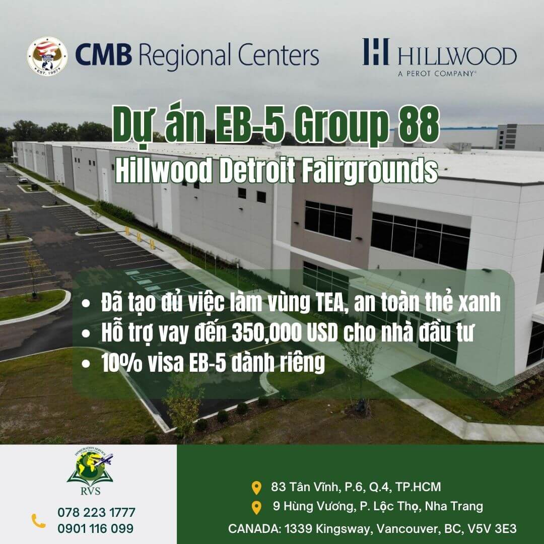 Read more about the article Dự án EB-5 CMB Group 88 Hillwood Detroit Fairgrounds: Đã tạo đủ việc làm, an toàn thẻ xanh, hỗ trợ vay đến 350,000 USD cho nhà đầu tư