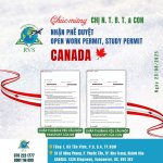 RVS CHÚC MỪNG CHỊ N. T. B. T. VÀ CON ĐƯỢC PHÊ DUYỆT OPEN WORK PERMIT & STUDY PERMIT CANADA