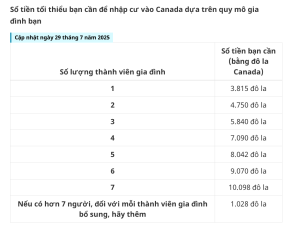 Yêu cầu Quỹ tài chính để định cư diện AIP