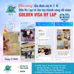 RVS chúc mừng gia đình chị N. T. O. hoàn thành thủ tục lăn tay Golden Visa Hy Lạp