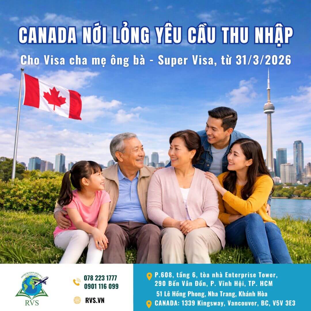 Canada nới lỏng yêu cầu thu nhập khi bảo lãnh cha mẹ, ông bà theo Super Visa