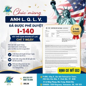 Đơn I-140 được chấp thuận chương trình EB3 định cư Mỹ