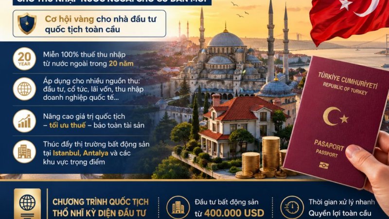 Đầu tư quốc tịch Thổ Nhĩ Kỳ