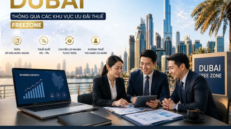 Đầu tư mở doanh nghiệp Dubai, hưởng thuế suất 0%