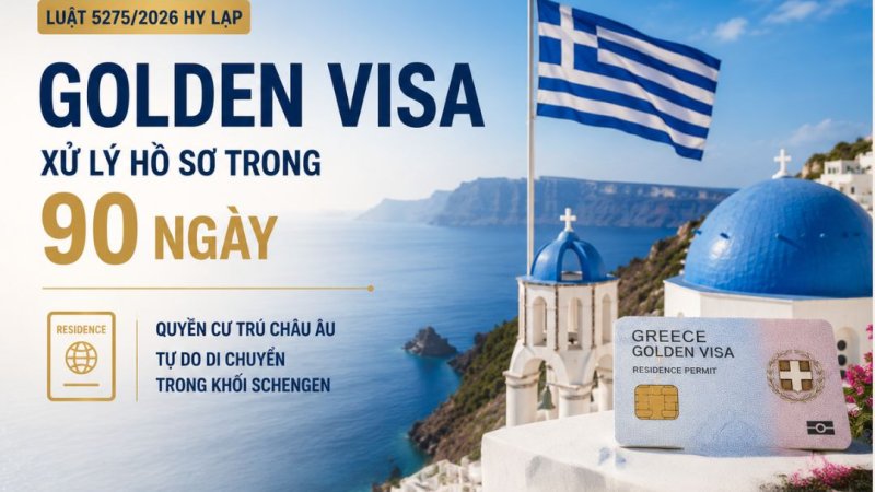 Golden Visa Hy Lạp được xử lý trong vòng 90 ngày kể từ lúc nộp hồ sơ