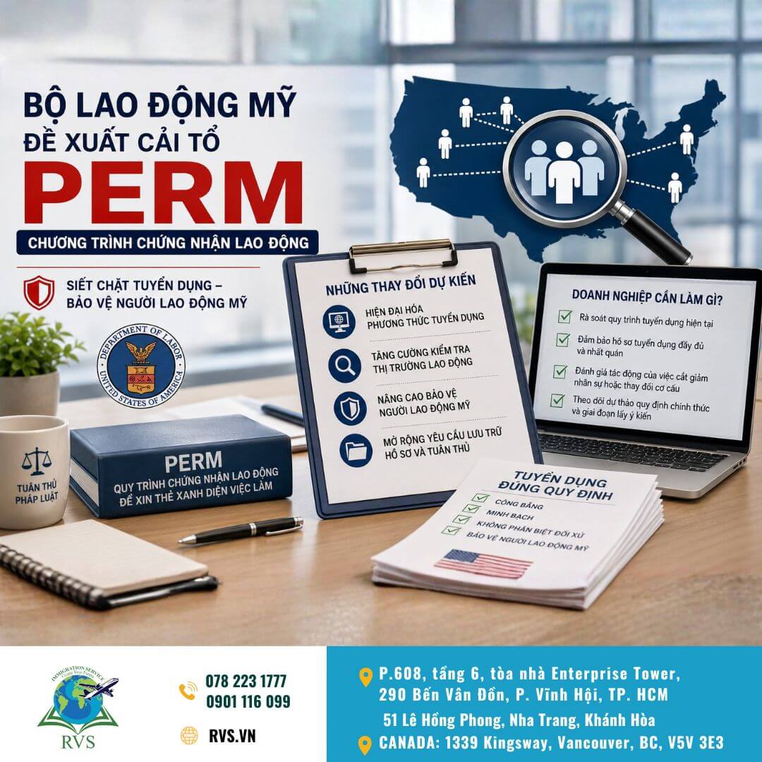 Read more about the article Bộ Lao động Mỹ lên kế hoạch cải tổ chương trình PERM sau hơn 20 năm: Doanh nghiệp cần chuẩn bị gì?