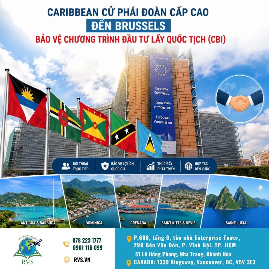 Read more about the article Các quốc gia Caribbean cử phái đoàn cấp cao đến Brussels để bảo vệ chương trình đầu tư lấy quốc tịch