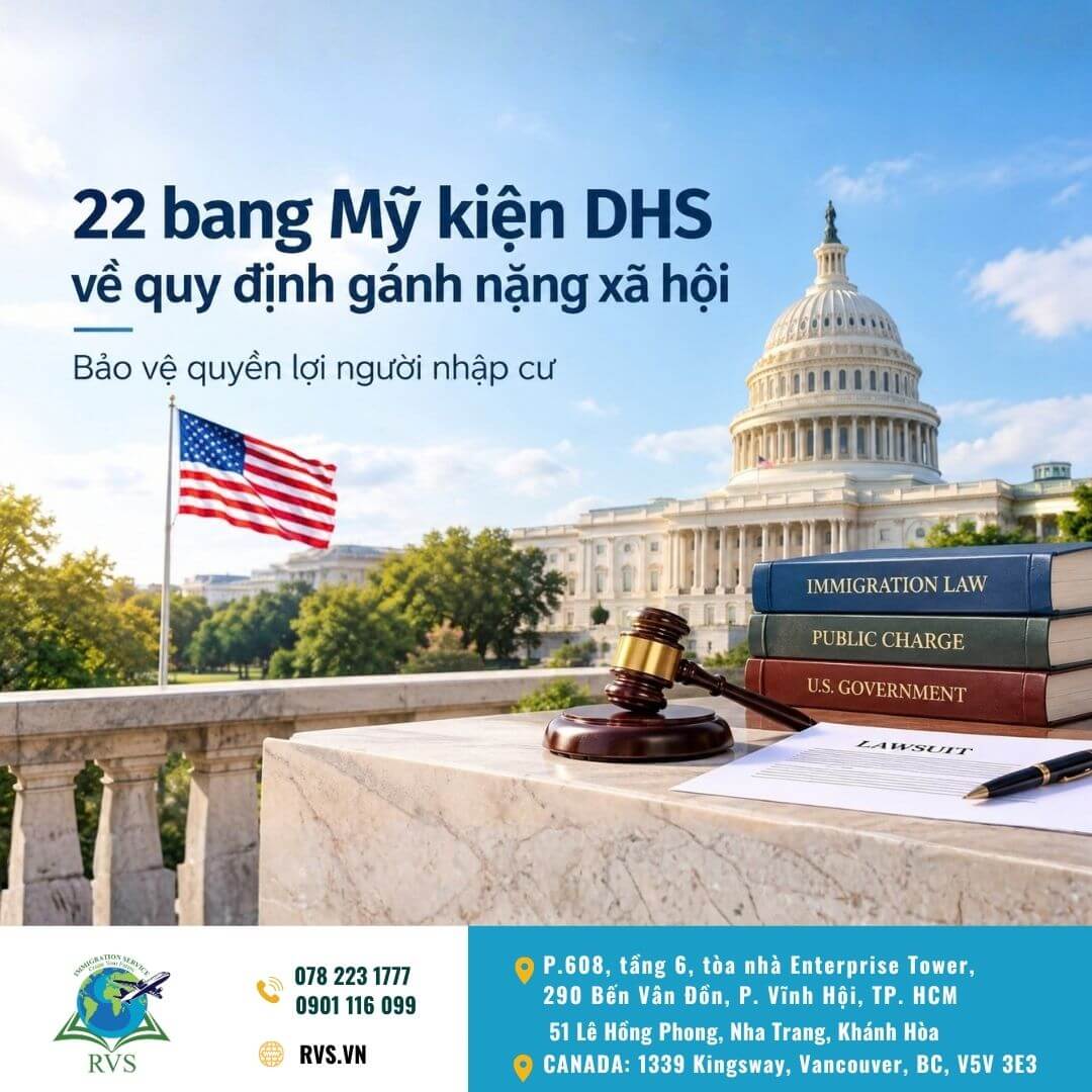 Read more about the article 22 Bang Mỹ Kiện DHS Về Quy Định “Gánh Nặng Xã Hội”, Bảo Vệ Quyền Lợi Người Nhập Cư