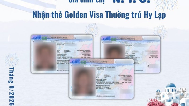 Khách hàng thành công chương trình Golden Visa Hy Lạp