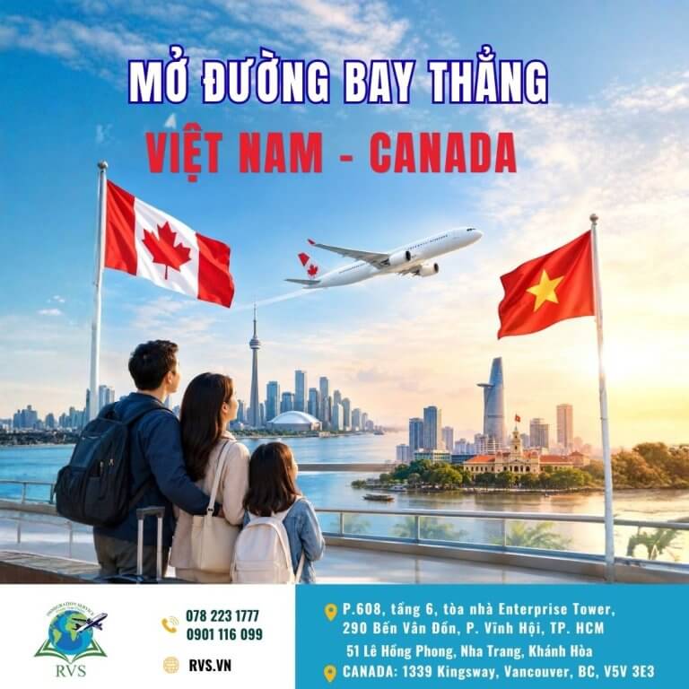Mở đường bay thẳng Việt Nam - Canada
