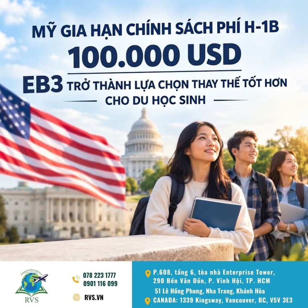 Read more about the article Mỹ Gia Hạn Chính Sách H-1B 100.000 USD: EB-3 Được Quan Tâm Như Một Hướng Đi Khác Cho Du Học Sinh